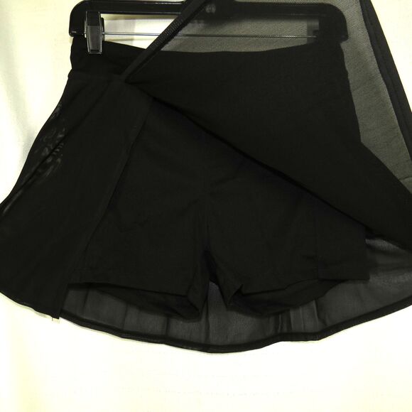 Halara Black High Waisted Mesh Mini Skort Size Small - Picture 6 of 10